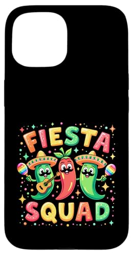 Fiesta Squad Chili Pepper Gitarre Maracas Cinco de Mayo Party Hülle für iPhone 15 Fiesta Squad Chili Pepper Gitarre Maracas Cinco de Mayo Party Hülle für iPhone 15 von Fiesta Squad Chili Pepper Cinco de Mayo Funny Tees