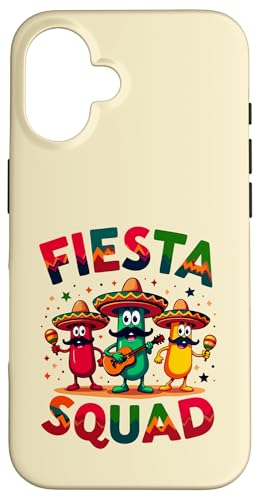 Fiesta Squad Chili Pepper Gitarre Maracas Cinco de Mayo Party Hülle für iPhone 16 Fiesta Squad Chili Pepper Gitarre Maracas Cinco de Mayo Party Hülle für iPhone 16 von Fiesta Squad Chili Pepper Cinco de Mayo Funny Tees