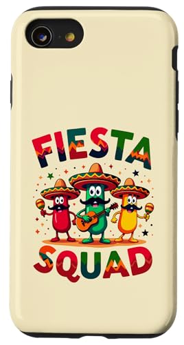 Fiesta Squad Chili Pepper Gitarre Maracas Cinco de Mayo Party Hülle für iPhone SE (2020) / 7 / 8 von Fiesta Squad Chili Pepper Cinco de Mayo Funny Tees