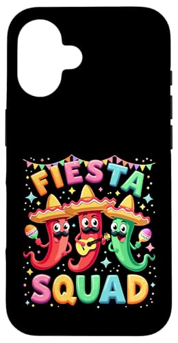 Lustige Chili Pepper Squad mit Gitarre Maracas Mexikanische Party Hülle für iPhone 16 Lustige Chili Pepper Squad mit Gitarre Maracas Mexikanische Party Hülle für iPhone 16 von Fiesta Squad Chili Pepper Cinco de Mayo Funny Tees