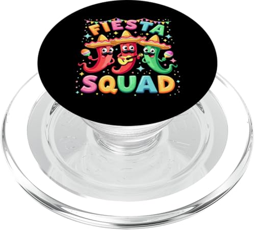 Lustige Chili Pepper Squad mit Gitarre Maracas Mexikanische Party PopSockets PopGrip für MagSafe Lustige Chili Pepper Squad mit Gitarre Maracas Mexikanische Party PopSockets PopGrip für MagSafe von Fiesta Squad Chili Pepper Cinco de Mayo Funny Tees