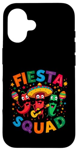 Lustige Chili Peppers Fiesta Squad Cinco de Mayo Mexikanische Party Hülle für iPhone 16 Lustige Chili Peppers Fiesta Squad Cinco de Mayo Mexikanische Party Hülle für iPhone 16 von Fiesta Squad Chili Pepper Cinco de Mayo Funny Tees