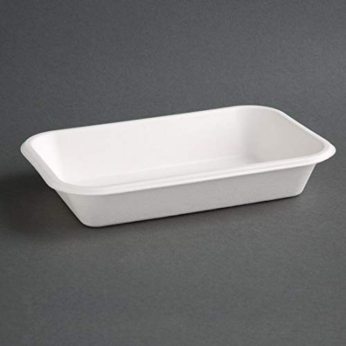 Fiesta Green FC531 Kompostierbare Bagasse Lebensmitteltabletts, 680 ml, 50 Stück von Fiesta