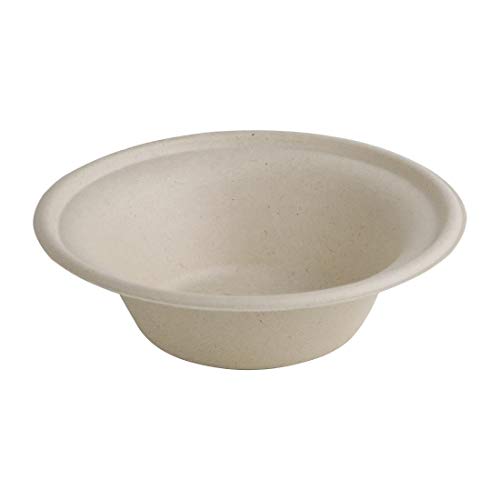 Fiesta Green Kompostierbare Bagasse, rund, natürliche Farbe, 325 ml, 50 Stück von Fiesta Green