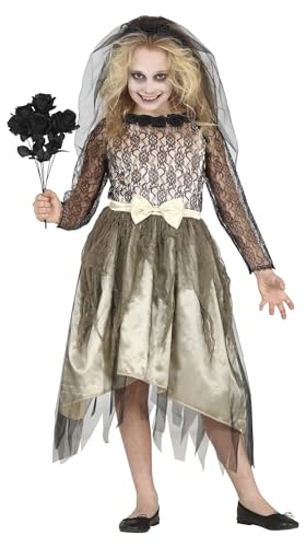 Fiestas GUiRCA Gothic Braut Kostüm für Mädchen - Brautkleid mit Spitze und Haarreif und Schleier 5–6 Jahre von Fiestas GUiRCA