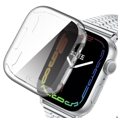 FiiMoo Hülle mit Displayschutz Kompatibel mit Apple Watch Series 9/Series 8 45mm, Gesamt Schutzhülle, 360° Rundum Ultradünne PC Stoßfeste Hülle, Schutzhülle HD Ultradünne TPU Schutz Case-Transparente FiiMoo Hülle mit Displayschutz Kompatibel mit Apple Watch Series 9/Series 8 45mm, Gesamt Schutzhülle, 360° Rundum Ultradünne PC Stoßfeste Hülle, Schutzhülle HD Ultradünne TPU Schutz Case-Transparente von FiiMoo