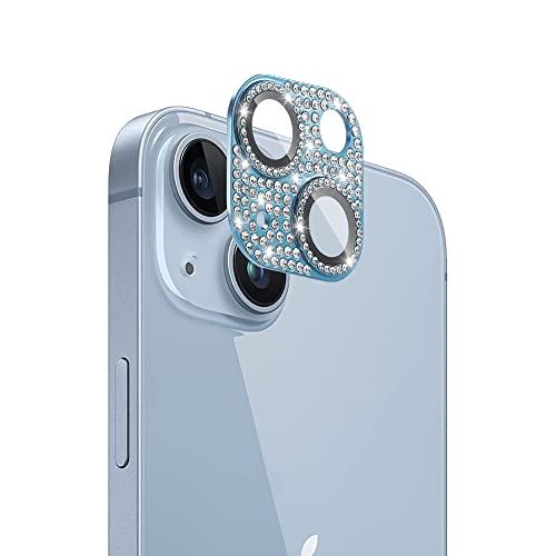 FiiMoo Kompatibel mit iPhone 14/iPhone 14 Plus Kameraschutz, Kamera Linse Schutzfolie, Kamera Displayschutzfolie, Diamant Kamera Objektivschutz Dekorationen Aufkleber Linse Protector Cover-Blau FiiMoo Kompatibel mit iPhone 14/iPhone 14 Plus Kameraschutz, Kamera Linse Schutzfolie, Kamera Displayschutzfolie, Diamant Kamera Objektivschutz Dekorationen Aufkleber Linse Protector Cover-Blau von FiiMoo