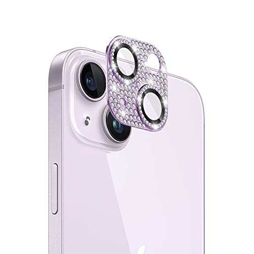 FiiMoo Kompatibel mit iPhone 14/iPhone 14 Plus Kameraschutz, Kamera Linse Schutzfolie, Kamera Displayschutzfolie, Diamant Kamera Objektivschutz Dekorationen Aufkleber Linse Protector Cover-Violett FiiMoo Kompatibel mit iPhone 14/iPhone 14 Plus Kameraschutz, Kamera Linse Schutzfolie, Kamera Displayschutzfolie, Diamant Kamera Objektivschutz Dekorationen Aufkleber Linse Protector Cover-Violett von FiiMoo
