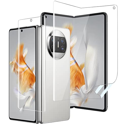 FiiMoo Schutzfolie für Huawei Mate X3, Displayschutzfolie [Fingerabdruckerkennung] [Vollständige Abdeckung] TPU Ultra HD-Weichfilm Innen Schutzfolie und Außen Displayschutzfolie für Huawei Mate X3 von FiiMoo