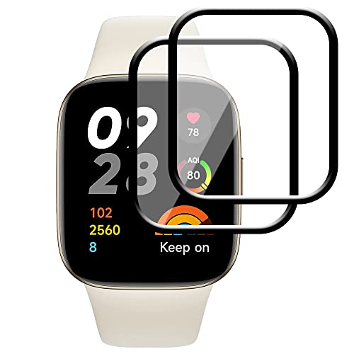 FiiMoo Schutzfolie für Xiaomi Redmi Watch 3, [2 Stück] [5H Härte] [3D-Folie] [Anti-Kratzfest], für Xiaomi Redmi Watch 3 Displayschutzfolie von FiiMoo