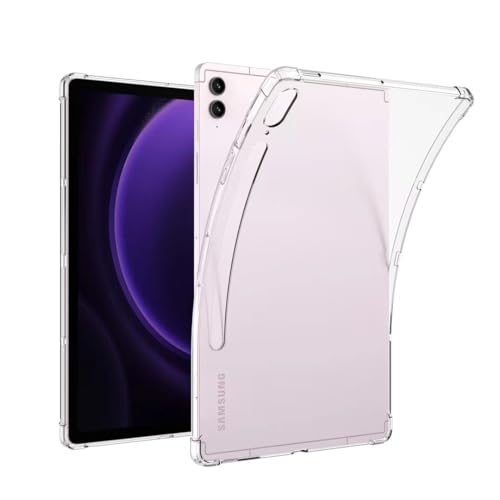 FiiMoo für Samsung Galaxy Tab S9 FE+/Tab S9 FE Plus Hülle, Schutzhülle, Leicht Schutzhülle mit Flexible TPU Kristall Klar Rückseite Cover Stoßfeste Case Cover, für Galaxy Tab S9 FE Plus Schutzhülle von FiiMoo