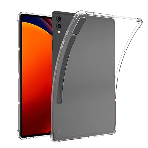 Für Samsung Galaxy Tab S9+/Galaxy Tab S9 Plus Hülle, Schutzhülle, Leicht Schutzhülle mit Flexible TPU Kristall Klar Rückseite Cover Stoßfeste Case Cover, für Galaxy Tab S9+ Transparenter Schutzhülle von FiiMoo