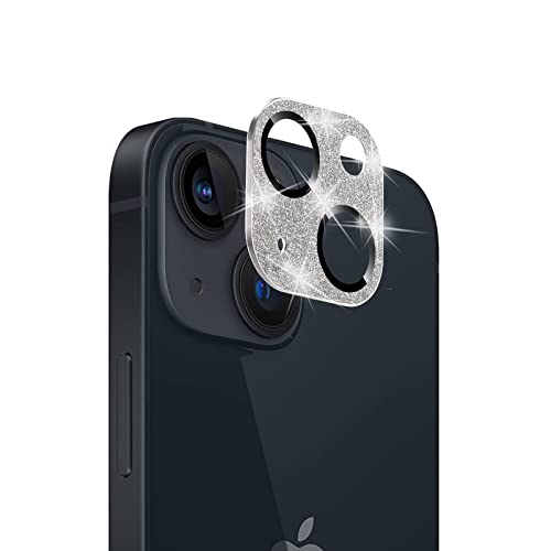 Kamera Linse Schutzfolie Kompatibel mit iPhone 14/iPhone 14 Plus, Kameraschutz, Kamera Displayschutzfolie, Panzerglasfolie Schutzfolie Full Cover Glitzer Zubehör für Frauen für iPhone 14-Silber Kamera Linse Schutzfolie Kompatibel mit iPhone 14/iPhone 14 Plus, Kameraschutz, Kamera Displayschutzfolie, Panzerglasfolie Schutzfolie Full Cover Glitzer Zubehör für Frauen für iPhone 14-Silber von FiiMoo