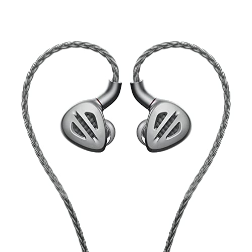 FiiO FH9 Kopfhörer, kabelgebunden, hochauflösend, 1DD+6BA, abnehmbares Kabel, tiefer Bass, kommt mit 2,5/3,5/4,4 mm austauschbaren Steckern für Smartphone/PC/Player/Heim-Audio (Titan) von FiiO