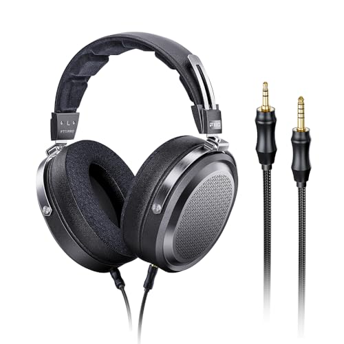 FiiO FT1 Pro Open-Back Planar Magnetic Wired Hi-Fi Kopfhörer für Zuhause, Studio, Aufnahme, hohe Empfindlichkeit (Schwarz) von FiiO