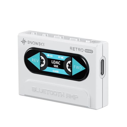 FiiO Snowsky Retro Nano Bluetooth USB DAC AMP mit LDAC, aptX Adaptive, aptX LL (3,5 mm unsymmetrisch und 4,4 mm symmetrischer Ausgang) (weiß) von FiiO