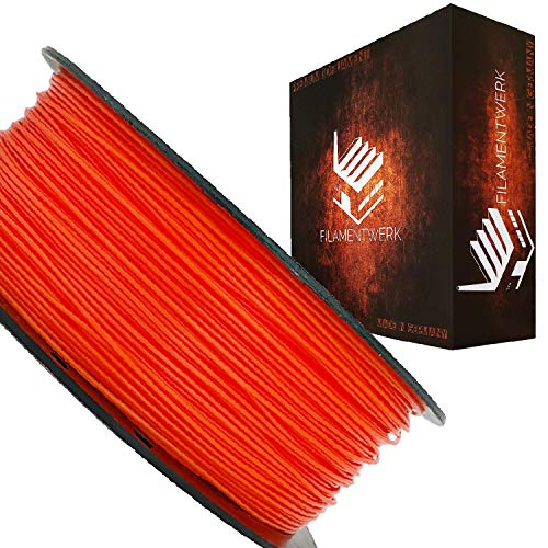 Filamentwerk 3D-Drucker PET-G 1,75mm 1kg Spule Rolle (Neon Orange) von Filamentwerk
