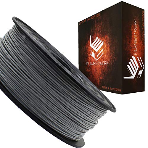 Filamentwerk 3D-Drucker PLA 1,75mm 1kg Spule Rolle (Grau) von Filamentwerk