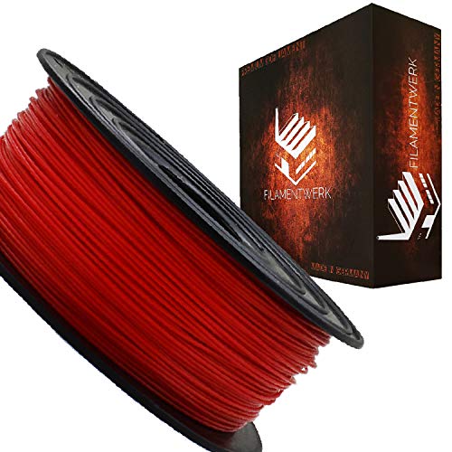 Filamentwerk 3D-Drucker PLA 1,75mm 1kg Spule Rolle (Rot) von Filamentwerk