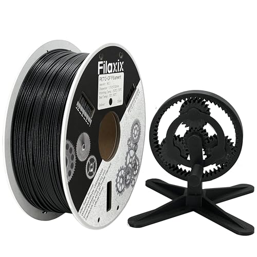 Glasfaser PETG Filament 1,75mm,Hohe Steifigkeit & Festigkeit,Ausgezeichnete Dimensionsstabilität,Witterungsbeständig & Haltbarkeit,Kompatibel mit Bambus LAB,Creality K1C FDM 3D-Drucker,1KG,Schwarz Glasfaser PETG Filament 1,75mm,Hohe Steifigkeit & Festigkeit,Ausgezeichnete Dimensionsstabilität,Witterungsbeständig & Haltbarkeit,Kompatibel mit Bambus LAB,Creality K1C FDM 3D-Drucker,1KG,Schwarz von Filaxix