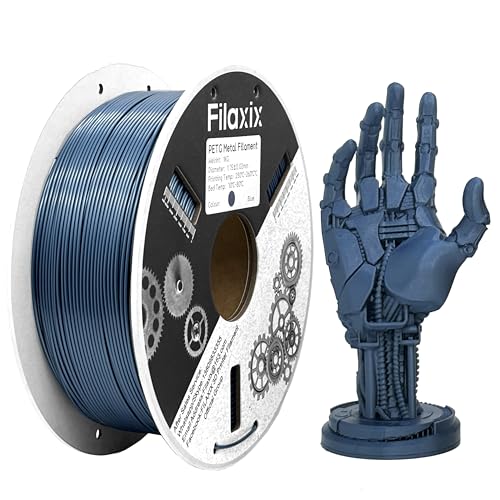 PETG-Filament 1,75 mm Metallic Blau, PETG-3D-Druckfilament, Kompatibel Mit Bambu LAB, Creality K1C, QIDI MAX3, FLASHFORGE Adventurer 5M, Prusa MK4 FDM 3D-Drucker, 1 kg PETG-Filament 1,75 mm Metallic Blau, PETG-3D-Druckfilament, Kompatibel Mit Bambu LAB, Creality K1C, QIDI MAX3, FLASHFORGE Adventurer 5M, Prusa MK4 FDM 3D-Drucker, 1 kg von Filaxix