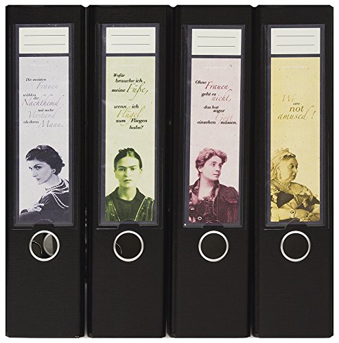 Design Ordner-Rückenschilder zum Einstecken - Motiv Female Poets II - für breite Din A4-Ordner, original von File Art von The Art File
