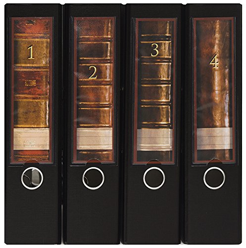 Design Ordner-Rückenschilder zum Einstecken - Motiv Foliant 1-4 - für breite Din A4-Ordner, original von File Art von The Art File