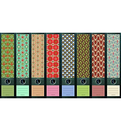 File Art - Ordnerrücken Design Etiketten - Motiv "Pattern" für 8 breite Aktenordner als Kollektion FA-AJ321+322 von The Art File