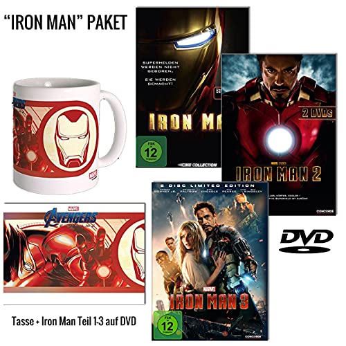 Iron Man 3er Set + Tasse - Limitiert auf 32 Stück [3 DVDs] von FilmFan Entertainment
