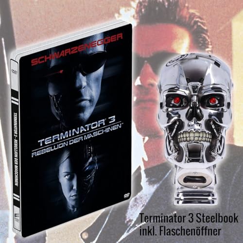 Terminator 3 Steelbook - Rebellion der Maschinen + Terminator T-800 Kopf Wandflaschenöffner ca. 18 cm Terminator 3 Steelbook - Rebellion der Maschinen + Terminator T-800 Kopf Wandflaschenöffner ca. 18 cm von FilmFan Entertainment