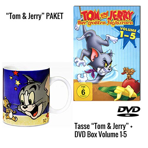Tom & Jerry - Ihre größten Jagdszenen Vol. 1-5 DVD + Tom & Jerry Tasse von FilmFan Entertainment