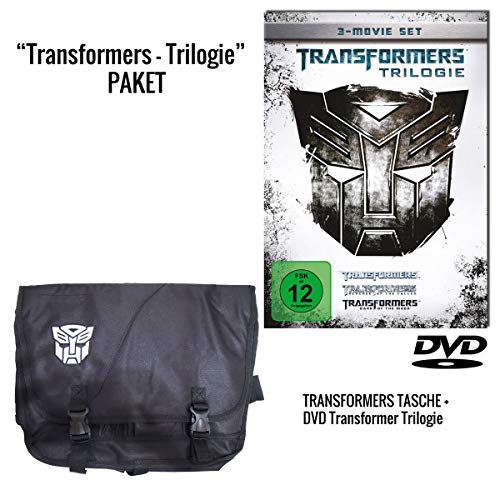 Transformers - Trilogie (3 DVDs) + Transformers Umhängetasche / Messenger Bag Schwarz von FilmFan Entertainment