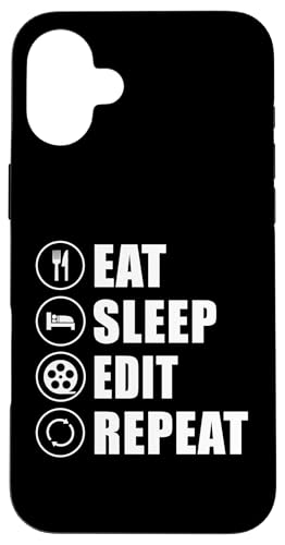 Eat Sleep Edit Repeat Filmmaker Film Editor Hülle für iPhone 16 Plus Eat Sleep Edit Repeat Filmmaker Film Editor Hülle für iPhone 16 Plus von Filmemacher Film Bearbeitung Design