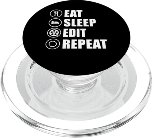 Eat Sleep Edit Repeat Filmmaker Film Editor PopSockets PopGrip für MagSafe Eat Sleep Edit Repeat Filmmaker Film Editor PopSockets PopGrip für MagSafe von Filmemacher Film Bearbeitung Design