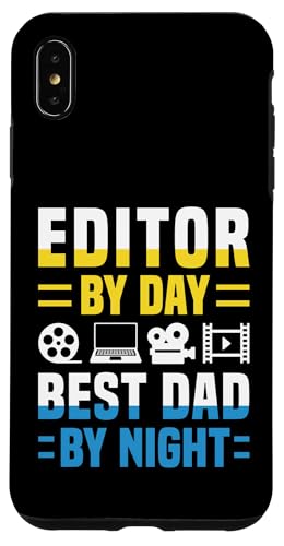 Editor By Day Best Dad By Night Fathers Day Hülle für iPhone XS Max Editor By Day Best Dad By Night Fathers Day Hülle für iPhone XS Max von Filmemacher Film Bearbeitung Design