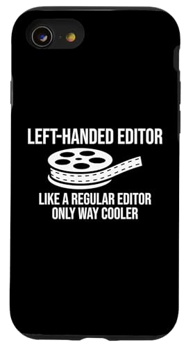 Left Handed Editor Definition Filmmaker Film Editor Hülle für iPhone SE (2020) / 7 / 8 von Filmemacher Film Bearbeitung Design