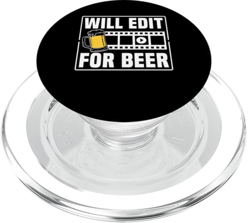 Will Edit For Beer Filmmaker Film Editor PopSockets PopGrip für MagSafe Will Edit For Beer Filmmaker Film Editor PopSockets PopGrip für MagSafe von Filmemacher Film Bearbeitung Design