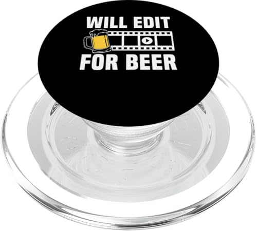 Will Edit For Beer Filmmaker Film Editor PopSockets PopGrip für MagSafe Will Edit For Beer Filmmaker Film Editor PopSockets PopGrip für MagSafe von Filmemacher Film Bearbeitung Design