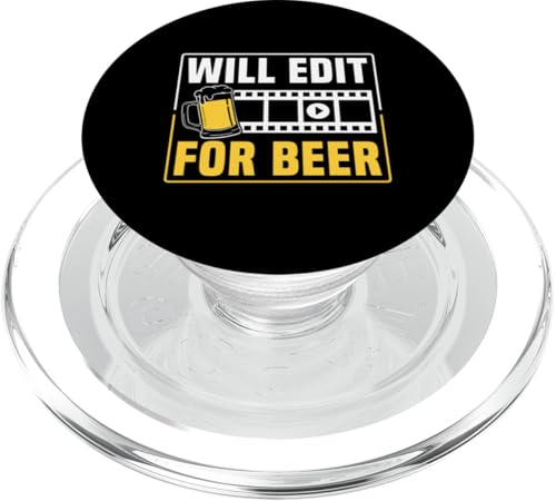 Will Edit For Beer Filmmaker Film Editor PopSockets PopGrip für MagSafe Will Edit For Beer Filmmaker Film Editor PopSockets PopGrip für MagSafe von Filmemacher Film Bearbeitung Design