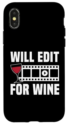 Will Edit For Wine Filmmaker Film Editor Hülle für iPhone X/XS Will Edit For Wine Filmmaker Film Editor Hülle für iPhone X/XS von Filmemacher Film Bearbeitung Design