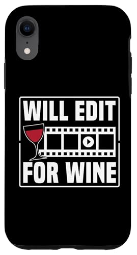 Will Edit For Wine Filmmaker Film Editor Hülle für iPhone XR Will Edit For Wine Filmmaker Film Editor Hülle für iPhone XR von Filmemacher Film Bearbeitung Design