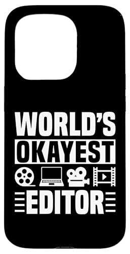 Worlds Okayest Editor Filmmaker Film Editor Hülle für iPhone 15 Pro von Filmemacher Film Bearbeitung Design