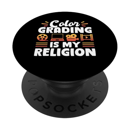 Color Grading Is My Religion Editor Filmmaker Movie PopSockets Klebender PopGrip Color Grading Is My Religion Editor Filmmaker Movie PopSockets Klebender PopGrip von Filmemacher Film Bearbeitung Designs Idee