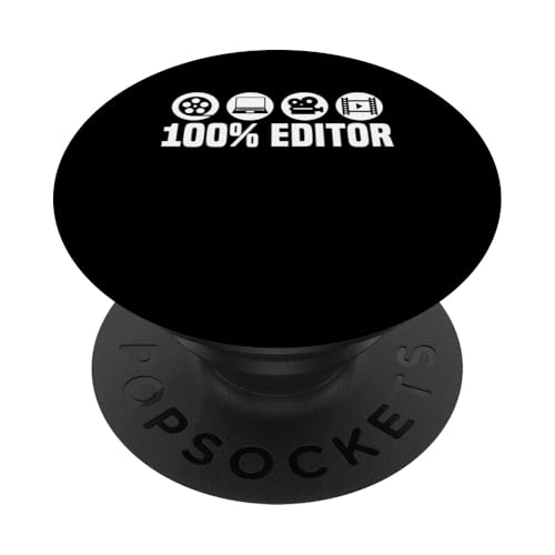 100% Editor Filmmaker Movie Editor PopSockets Klebender PopGrip 100% Editor Filmmaker Movie Editor PopSockets Klebender PopGrip von Filmemacher Film Bearbeitung Designs