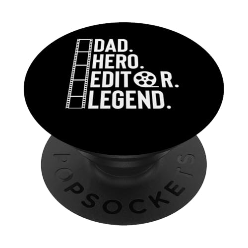 Dad Hero Editor Legend Fathers Day Filmmaker Movie Editor PopSockets Klebender PopGrip Dad Hero Editor Legend Fathers Day Filmmaker Movie Editor PopSockets Klebender PopGrip von Filmemacher Film Bearbeitung Designs