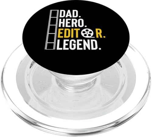 Dad Hero Editor Legend Fathers Day Filmmaker Movie Editor PopSockets PopGrip für MagSafe Dad Hero Editor Legend Fathers Day Filmmaker Movie Editor PopSockets PopGrip für MagSafe von Filmemacher Film Bearbeitung Designs