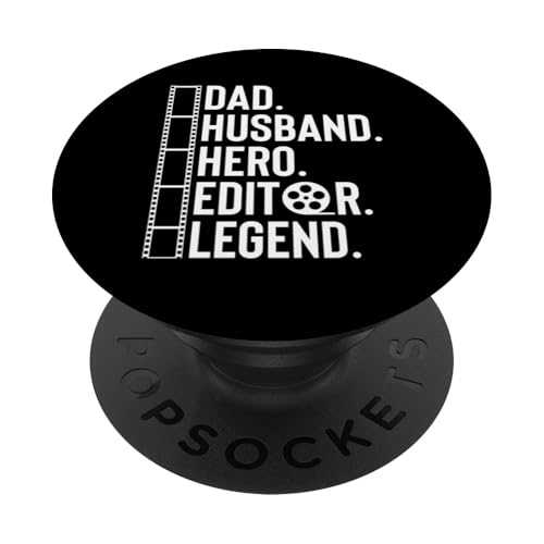 Dad Husband Hero Editor Legend Fathers Day PopSockets Klebender PopGrip Dad Husband Hero Editor Legend Fathers Day PopSockets Klebender PopGrip von Filmemacher Film Bearbeitung Designs