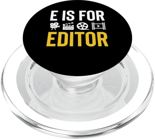 E Is For Editor Filmmaker Movie Editor PopSockets PopGrip für MagSafe E Is For Editor Filmmaker Movie Editor PopSockets PopGrip für MagSafe von Filmemacher Film Bearbeitung Designs