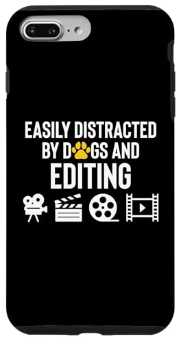 Easily Distracted By Dogs And Editing Editor Hülle für iPhone 7 Plus/8 Plus von Filmemacher Film Bearbeitung Designs