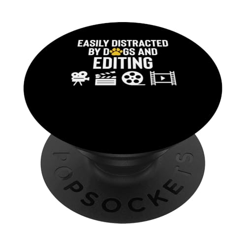 Easily Distracted By Dogs And Editing Editor PopSockets Klebender PopGrip Easily Distracted By Dogs And Editing Editor PopSockets Klebender PopGrip von Filmemacher Film Bearbeitung Designs
